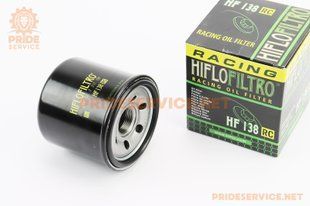 Фільтр оливний HF138RC (68x75мм) APRILIA RSV 1000 Tuono V4R, KAWASAKI KLV 1000, SUZUKI GSF 600/650/1200, SUZUKI GSX 600 F/650 F/750F 362016 фото